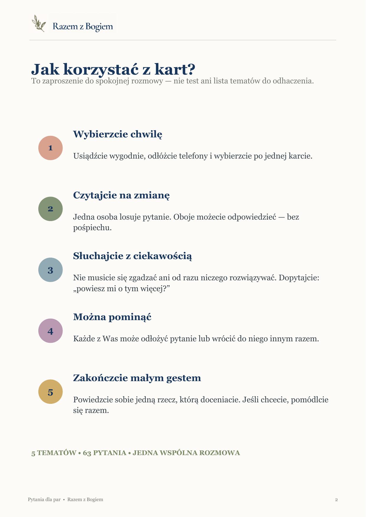 Przykładowa strona 2 produktu Karty dla Par